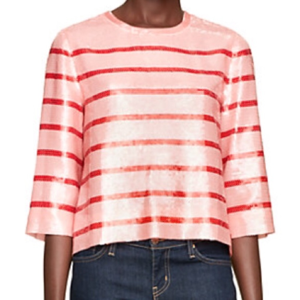 Kate Spade stripe sequin top